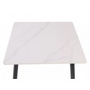 Стол обеденный SIGNAL RION белый лак/черный 80/80